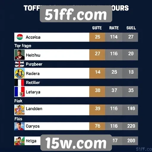 Desempenho dos jogos populares no 51ff.com